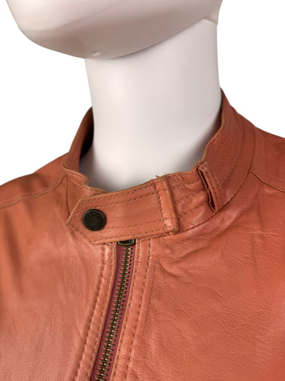 D&G 2000s salmon pink leather utility jacket | Salmon Pink, Salmon Pink