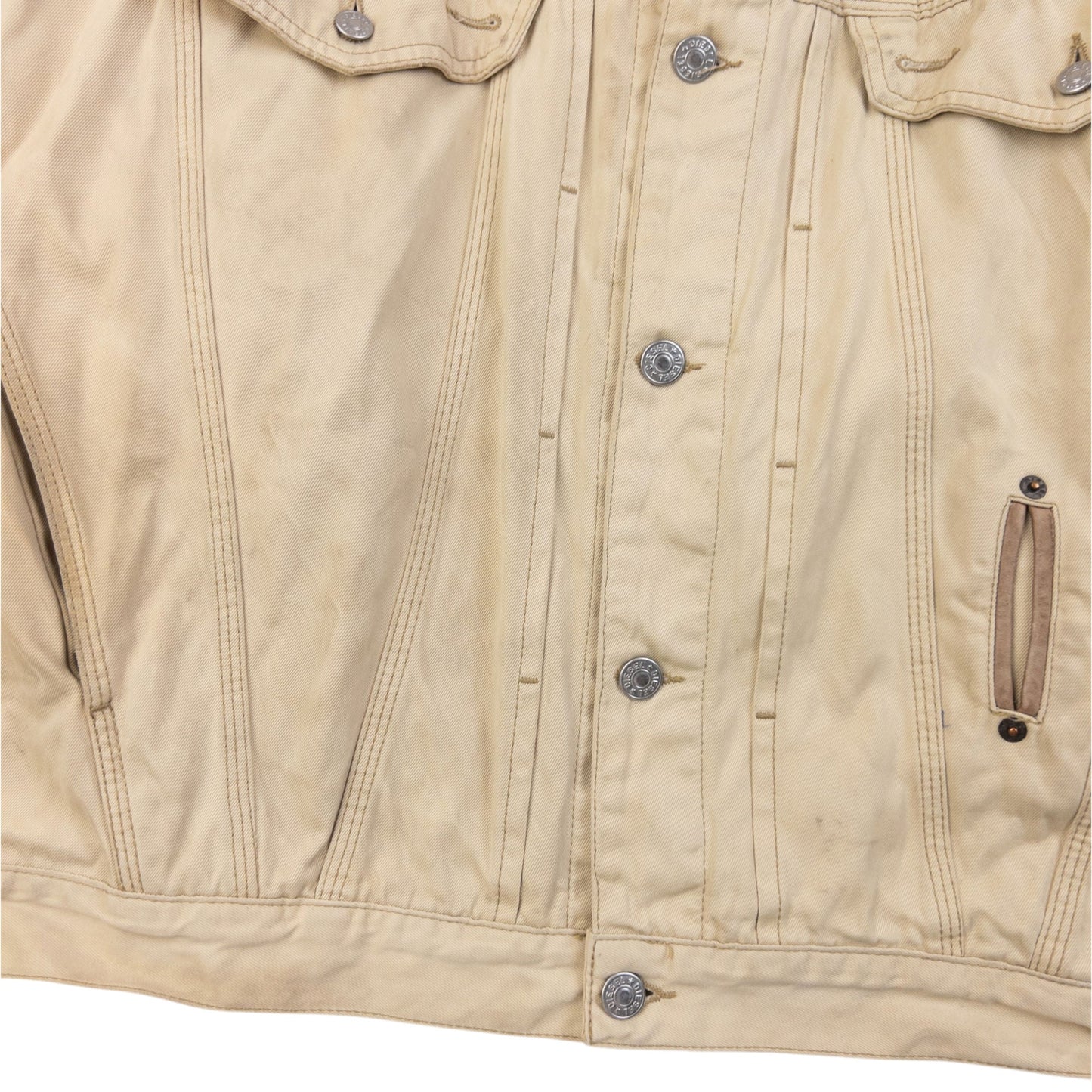Vintage 90s Diesel Industry Button Up Jacket Size XL | XL, Beige