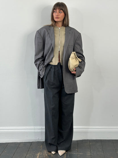 Doremen x Loro Piana 1990s Wool Single Breasted Blazer - 46R/XXL