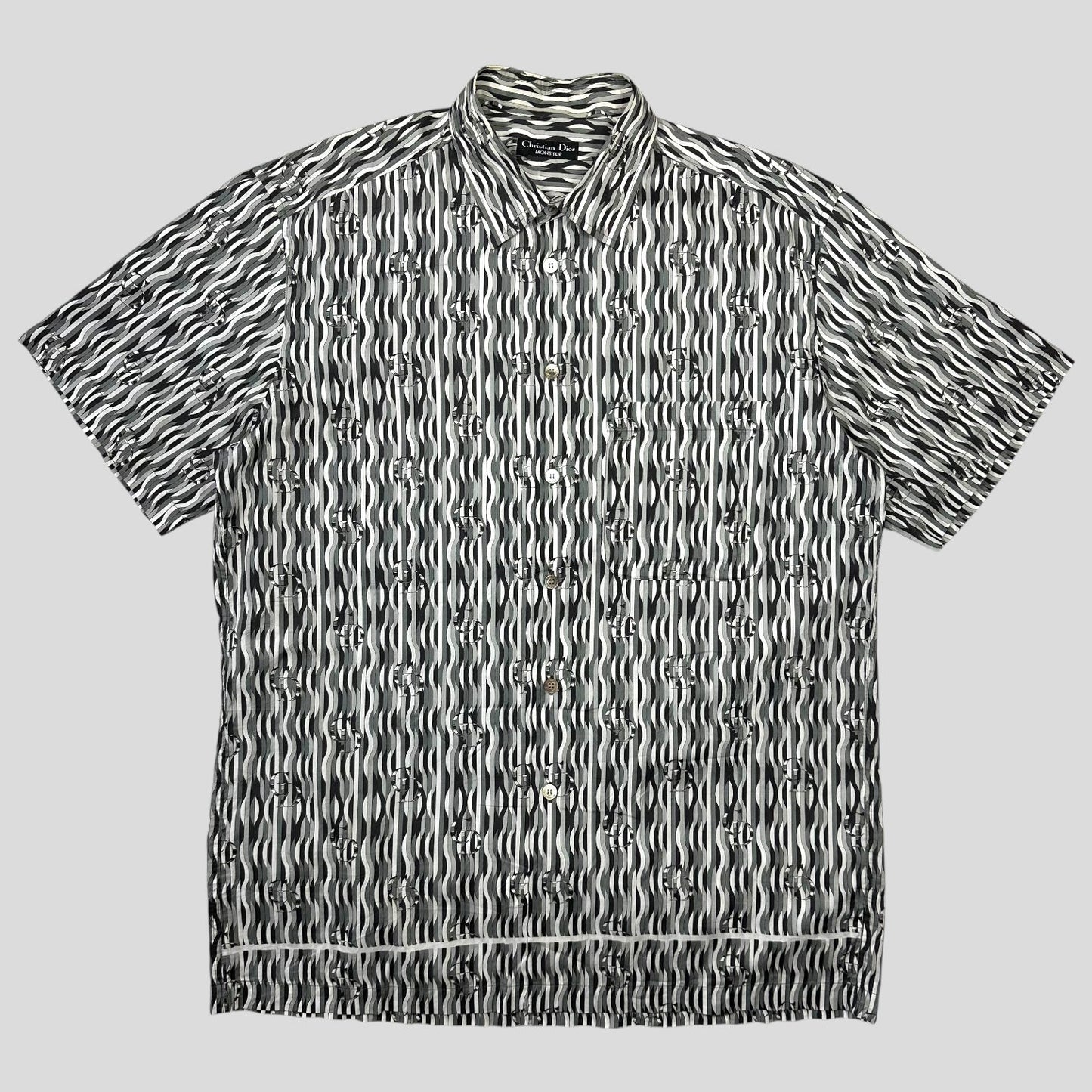 Christian Dior Monsieur 90’s Optical Illusion Spellout Logo Shirt - L/XL | Default Title, Multicoloured
