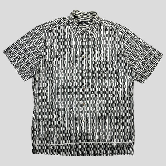 Christian Dior Monsieur 90’s Optical Illusion Spellout Logo Shirt - L/XL | Default Title, Multicoloured