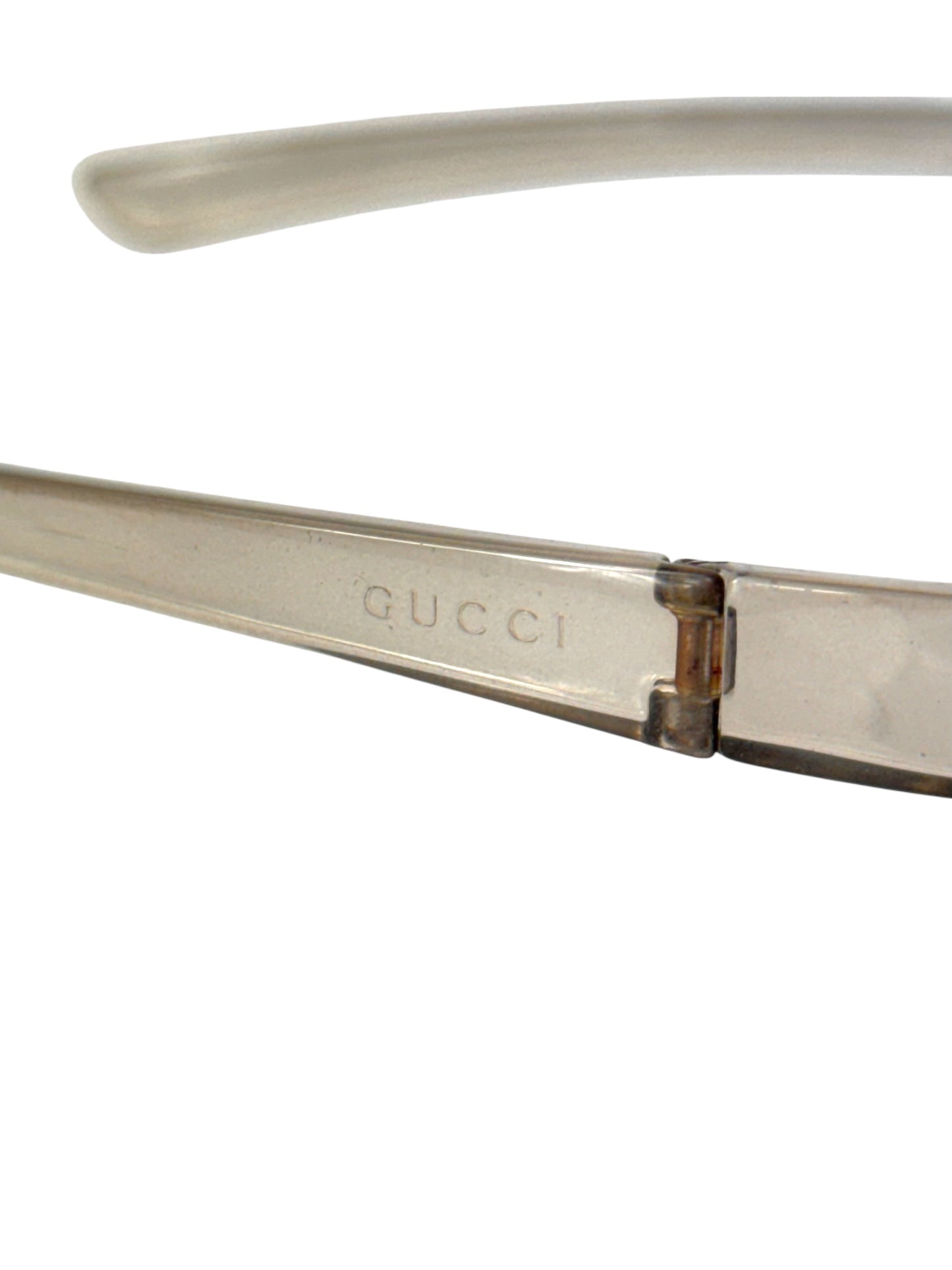 Gucci Vintage Clear Plastic Glasses