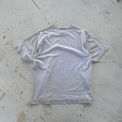 2000s thrashed bape tee | White, White