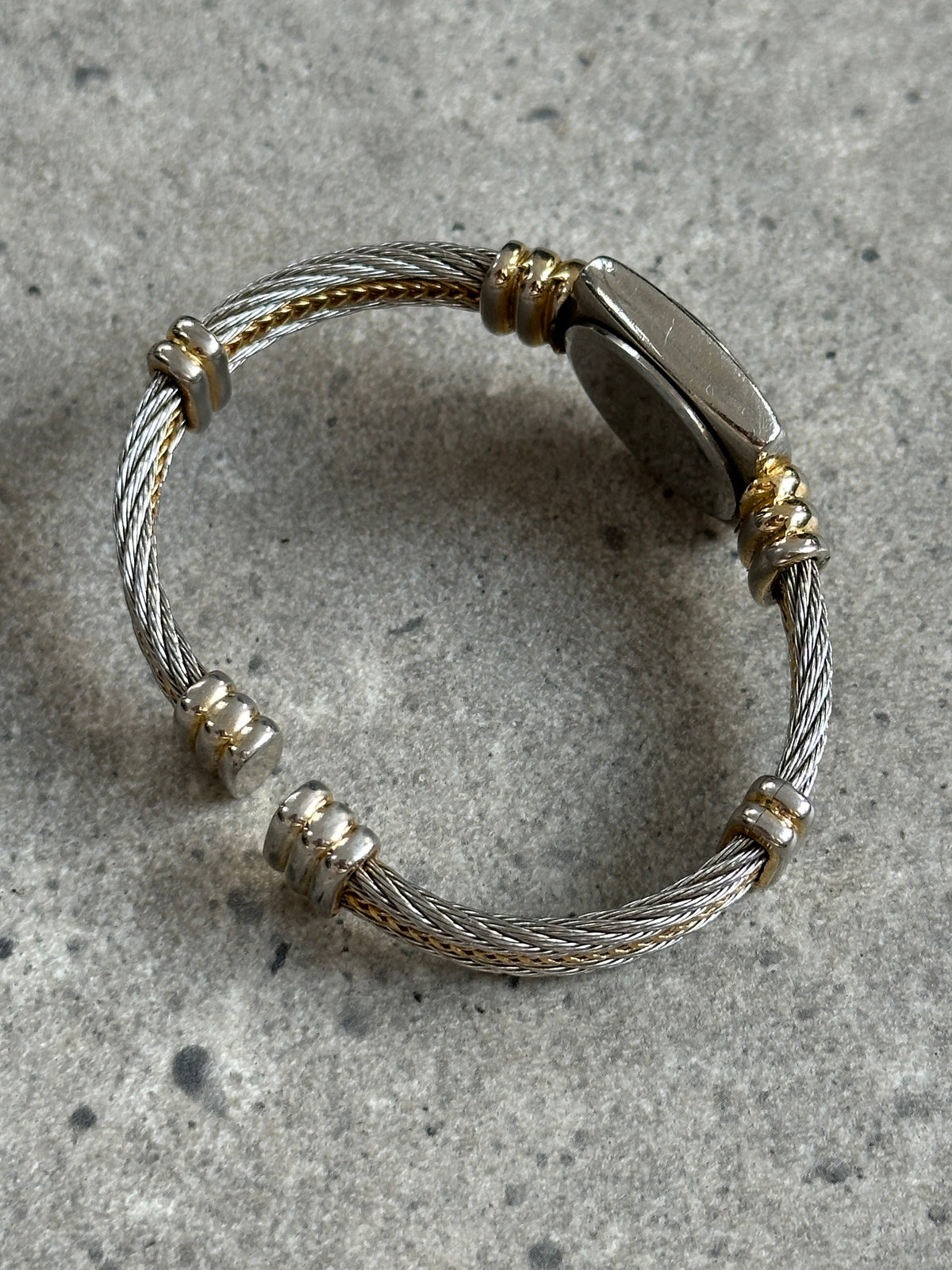 Vintage 1980s Two Tone Quartz Bracelet Watch