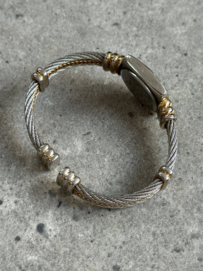 Vintage 1980s Two Tone Quartz Bracelet Watch