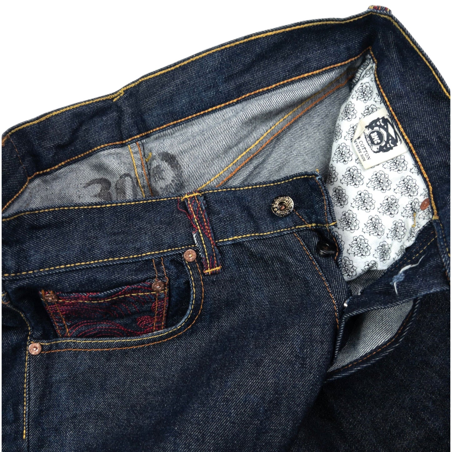 Vintage RMC Red Monkey Company Embroidered Japanese Denim Jeans Size W31