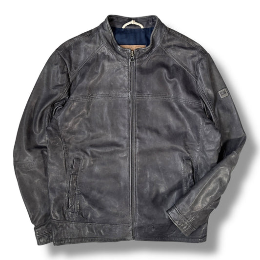 Hugo Boss 00’s Stone Grey Faux Leather Jacket M | Medium, Multicoloured