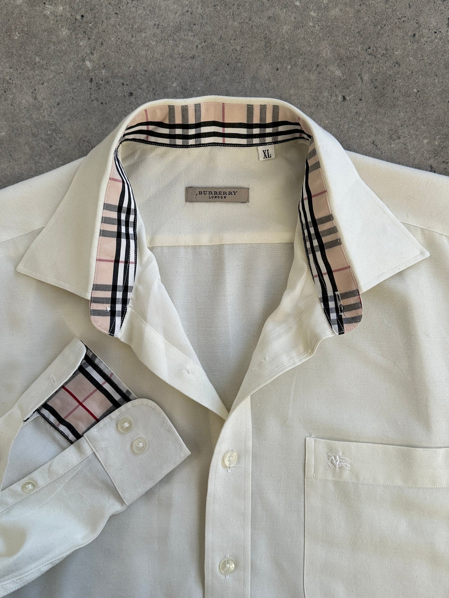 Burberry London 1990s Cotton Logo Shirt - M