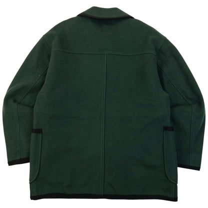 Vintage 90s Burberry Button Up Wool Jacket Size M | Medium, Green