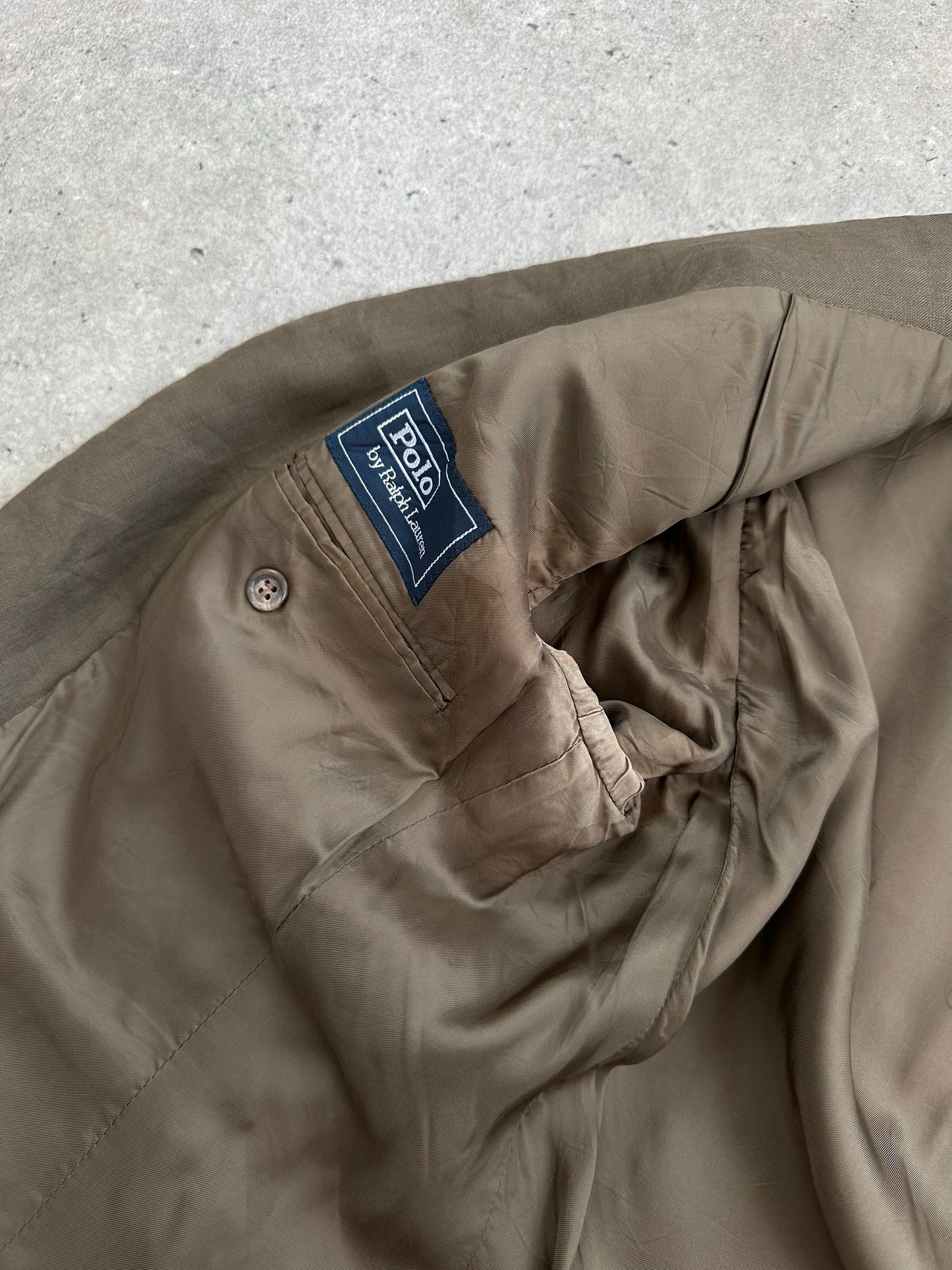 Ralph Lauren Polo 1990s Pure Linen Single Breasted Blazer - L