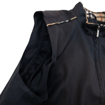 Vintage 2000s Burberry Golf Zip Up Gilet Size S | Small, Black