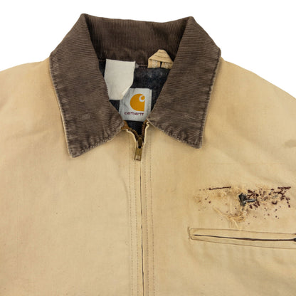 Vintage 90s Carhartt Zip Up Jacket Size L | Large, Beige