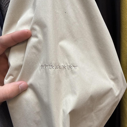 Burberry Vintage 2000s Nylon Hooded Smock – Beige (XL) | Extra Large, Beige