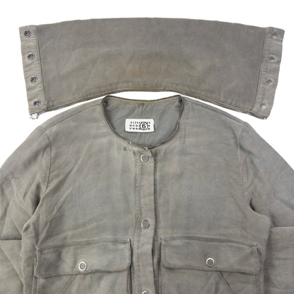 Vintage 2005 Maison Margiela MM6 High Collar Jacket Womens Size L | Large, Grey