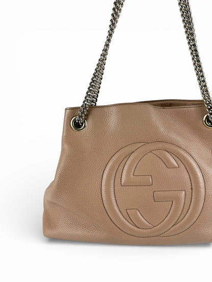 Gucci GG Pebbled Calfskin Soho Chain Handbag | O/S, Multicoloured