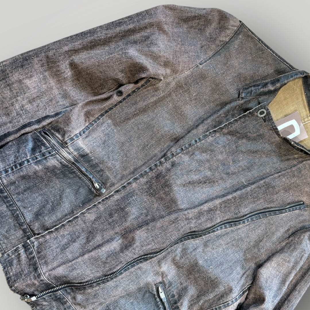 SS/02 C.P. Company Donna Asymmetrical Lino-Flax Lightweight Jacket M