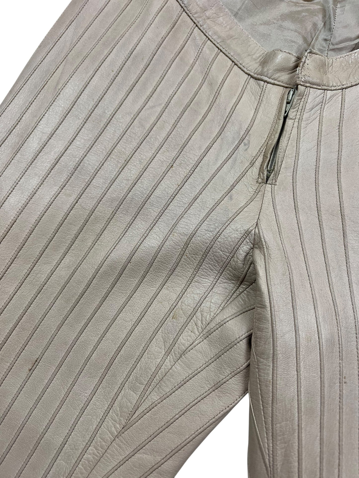 Gucci F/W 1999 leather pinstripe trousers Tom Ford era