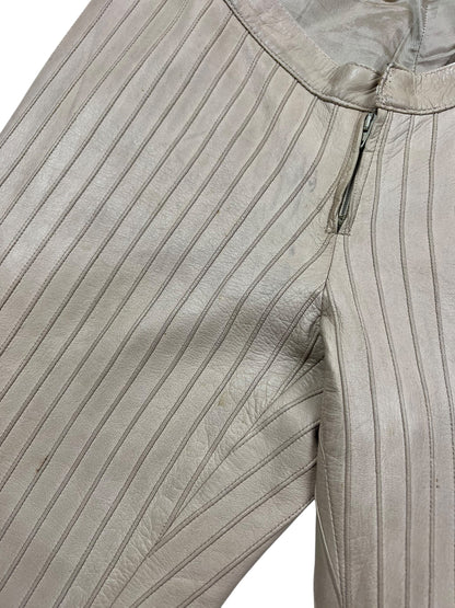 Gucci F/W 1999 leather pinstripe trousers Tom Ford era