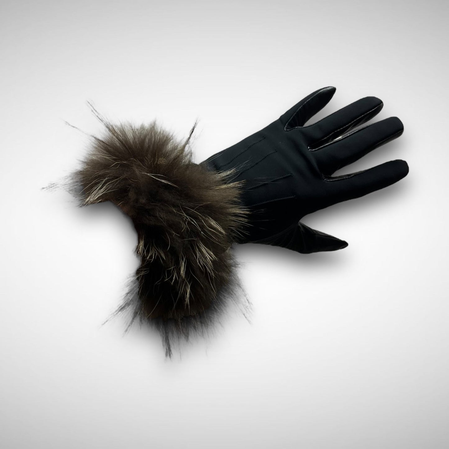 Marithé + François Girbaud Leather & Nylon Fur Gloves (2000s)