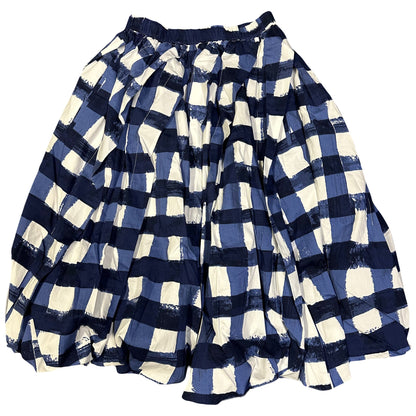 Uniqlo X Marni Checkered Skirt In Blue ( S )