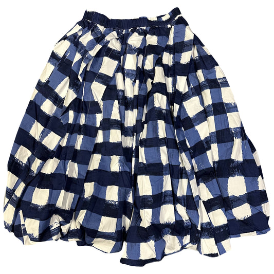 Uniqlo X Marni Checkered Skirt In Blue ( M )