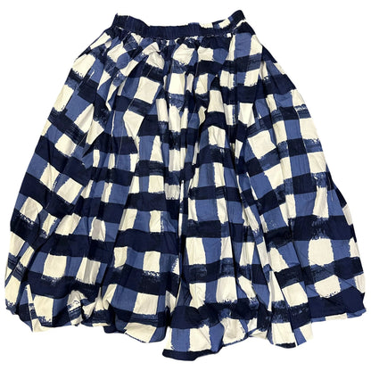 Uniqlo X Marni Checkered Skirt In Blue ( M ) - 1036 Emporium