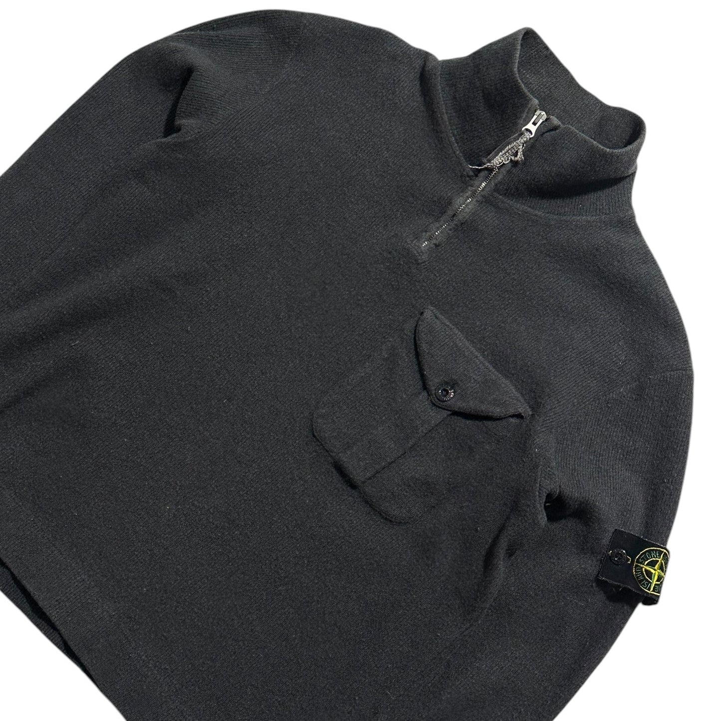 Stone Island 1/4 Zip Up Knit Jumper