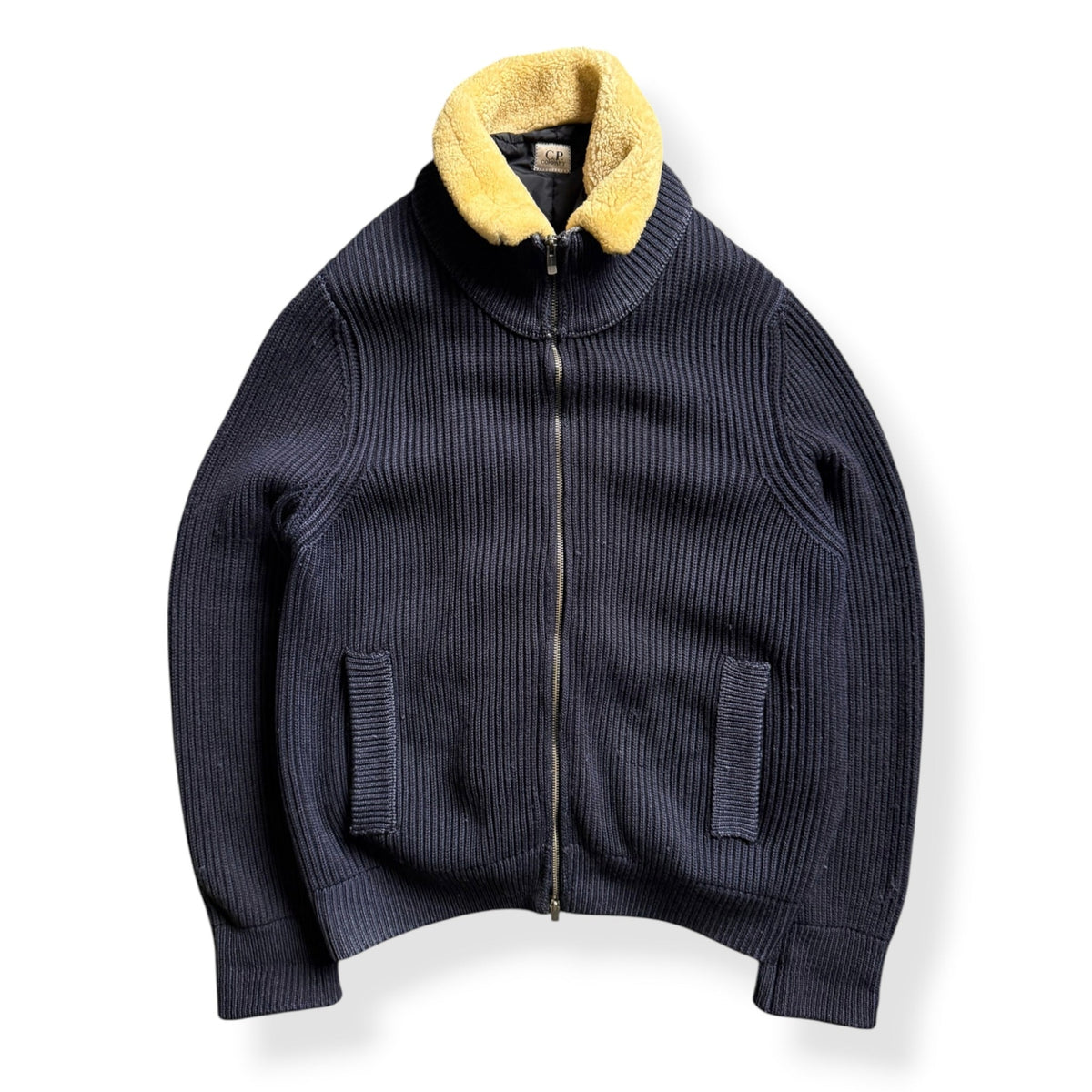 FW2006 CP Company 2in1 Knitted Jumper (L) | Large, Navy