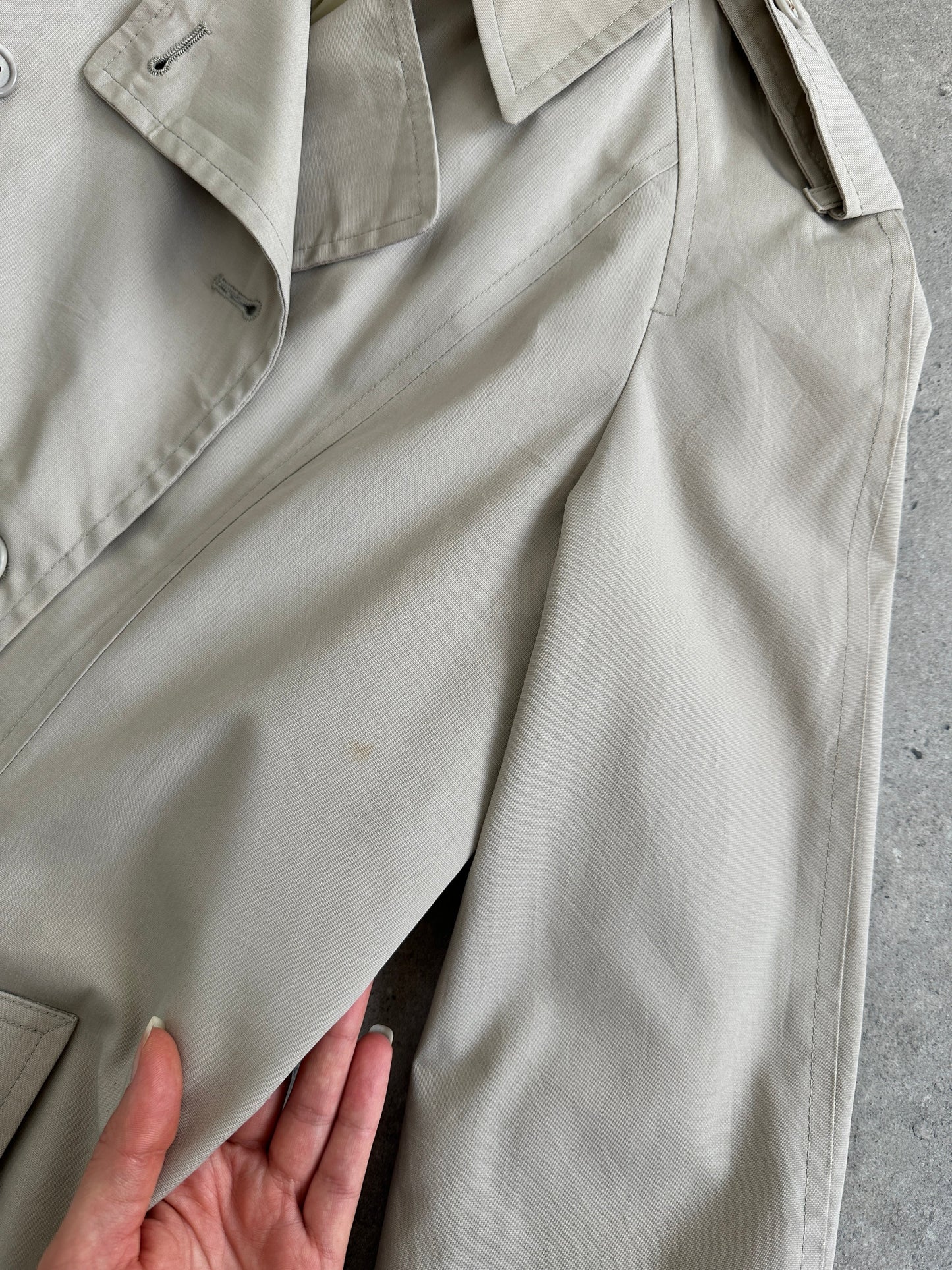 London Fog 80s Double Breasted Trench Coat - M