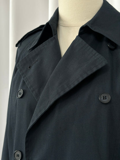 London Fog 1980s Double Breasted Cotton Trench Coat - S