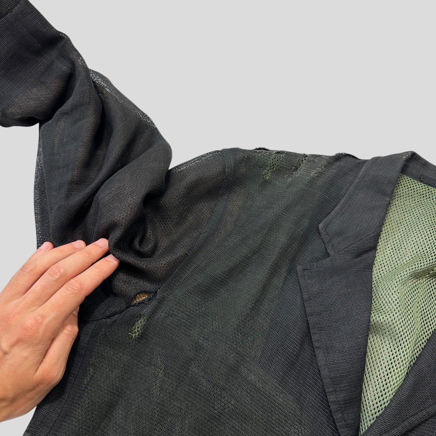 Comme Des Garçons Homme Homme 1998 Mesh Blazer Jacket - M