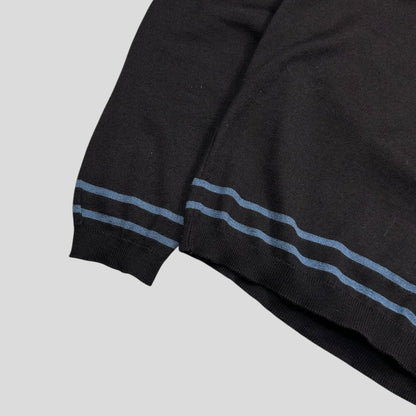 Gucci by Tom Ford 00’s Silk & Wool Light Striped Logo Knit - S/M