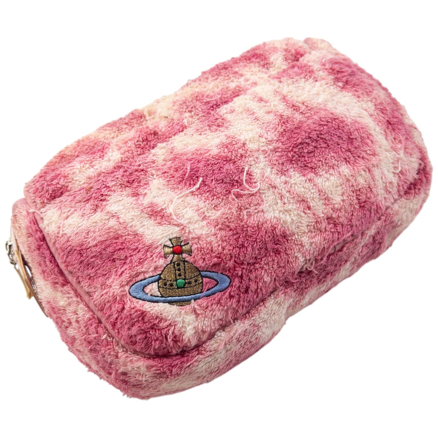 Vintage 90s Vivienne Westwood Terry Cloth Pattern Wash Bag | O/S, Pink
