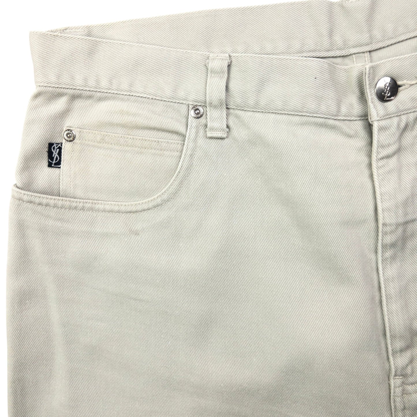 Vintage YSL Yves Saint Laurent Embossed Denim Jeans Size W37