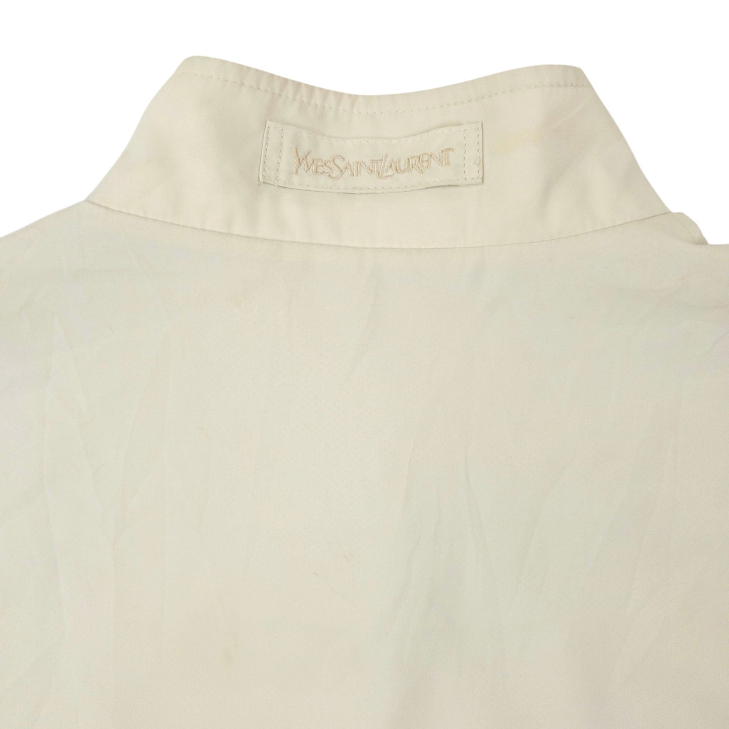 Vintage 90s YSL Yves Saint Laurent Harrington Jacket Size M | Medium, Cream