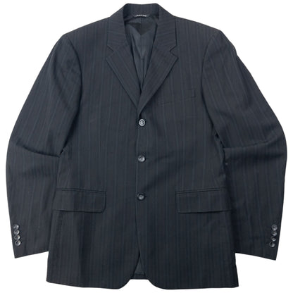 Vintage 2000s Versace Versus Pinstripe Jacket & Trousers Suit Set Size XL | XL, Black