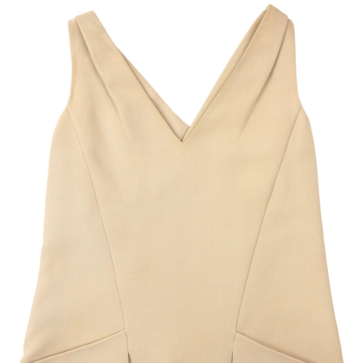 Vintage 2009 Prada V-Neck Dress Womens Size S | Small, Beige