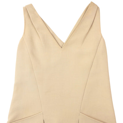 Vintage 2009 Prada V-Neck Dress Womens Size S | Small, Beige