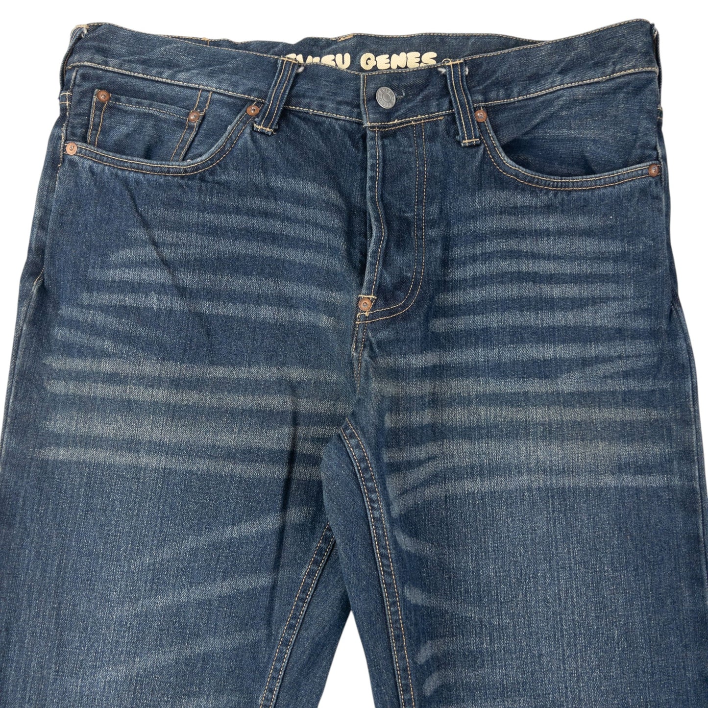 Vintage 2000s Evisu Double Gull Embroidered Japanese Denim Jeans Size W34 | W34, Blue