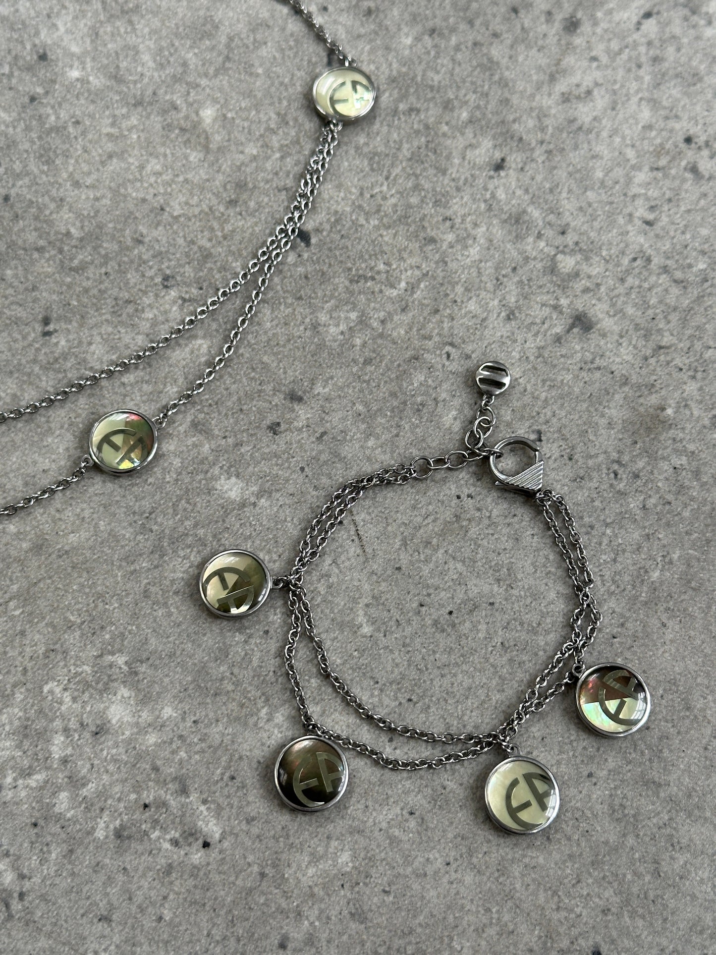 Emporio Armani 2000s Bracelet & Necklace Set