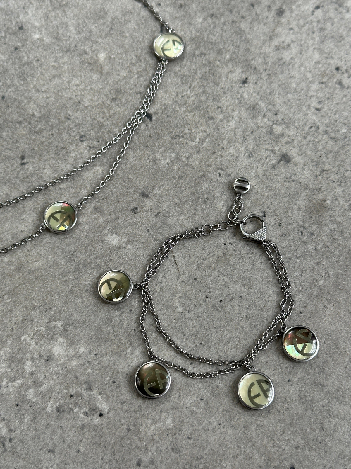 Emporio Armani 2000s Bracelet & Necklace Set