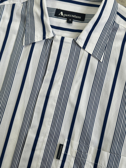 Aquascutum 2000s Cotton Striped Shirt - M