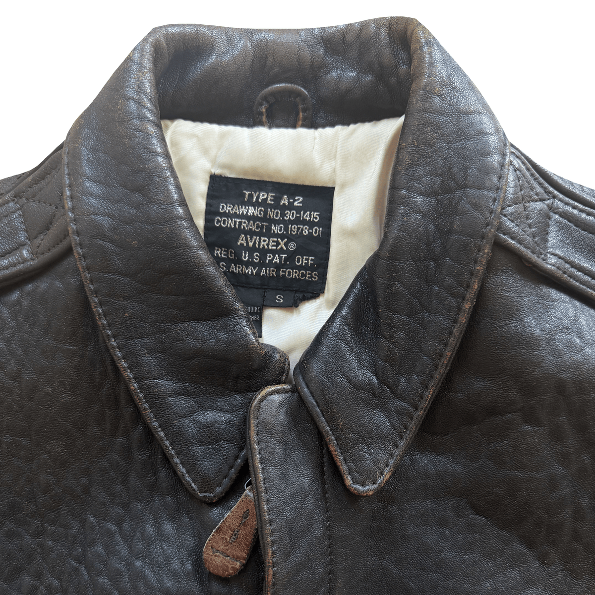 Avirex 'Lucky Strike' A2 Leather Flight Jacket - S / M | S / M, Red