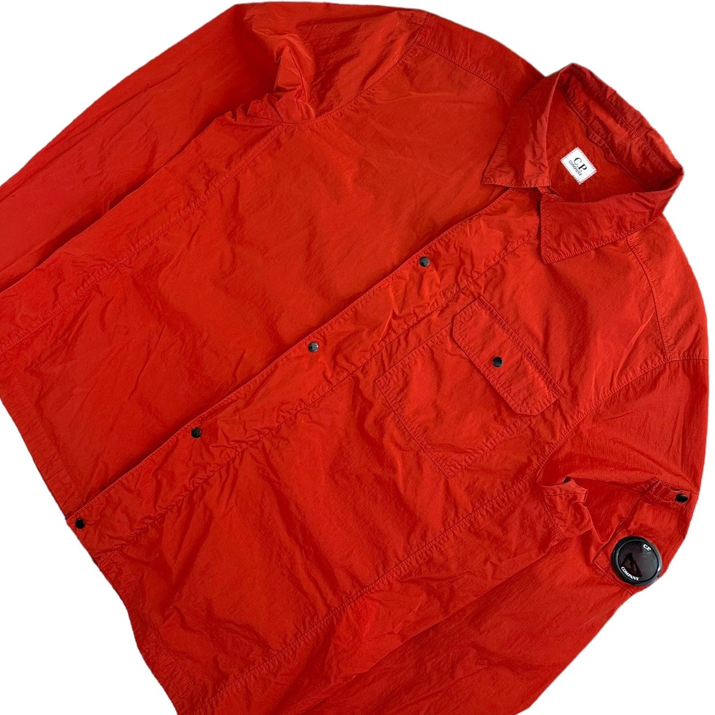 CP Company Chrome Nylon Front Pocket Zip Up Overshirt