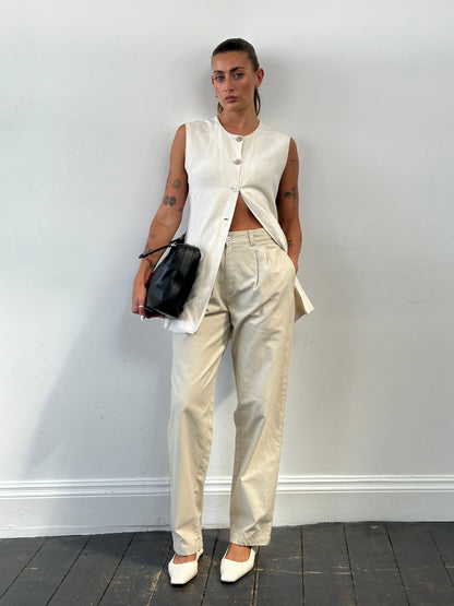 Vintage High Waisted Pleated Trousers - W28