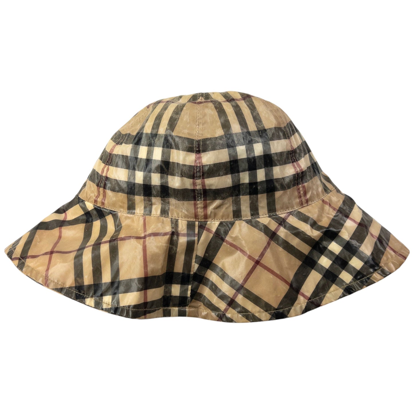 Vintage Burberry Nova Check Rain Bucket Hat Size M