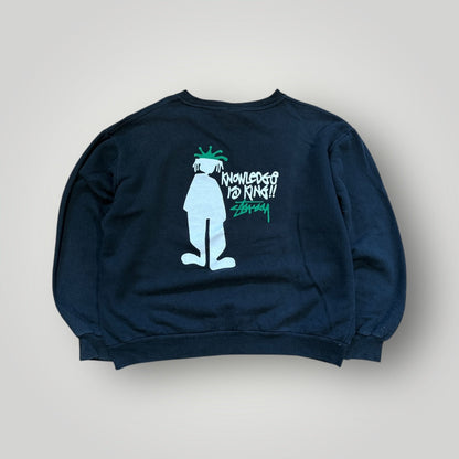 Stüssy late 90's 'Knowledge is King' Crewneck Jumper M