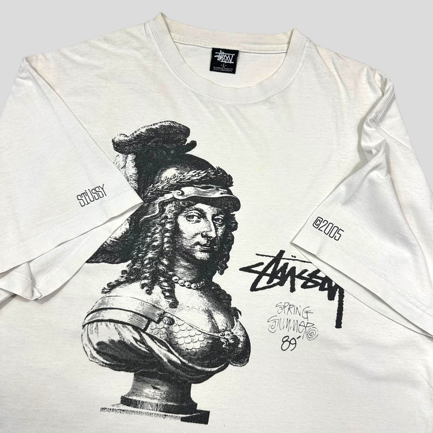 Stussy 2005 25th Anniversary Roman Statue T-shirt - L/XL