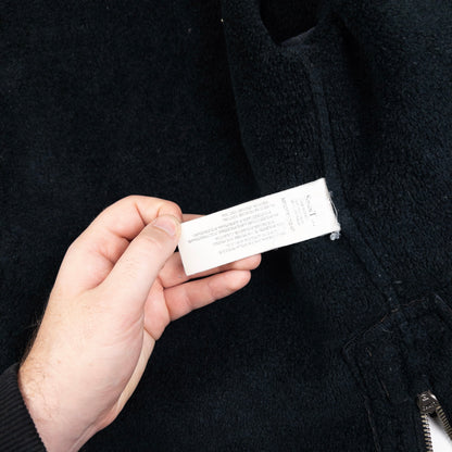 Vintage Armani Jeans Fleece Lined Velour Jacket Womens Size XL