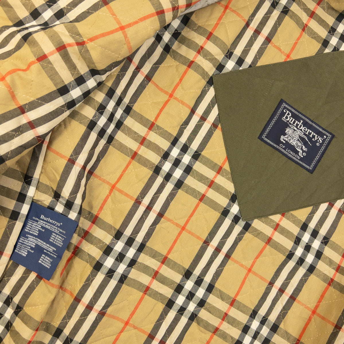 Vintage 90s Burberry Nova Check Lined Jacket Size XL | XL, Green